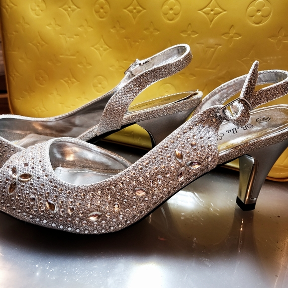 Rhinestone Glitter Heels Size 9! - Picture 3 of 8